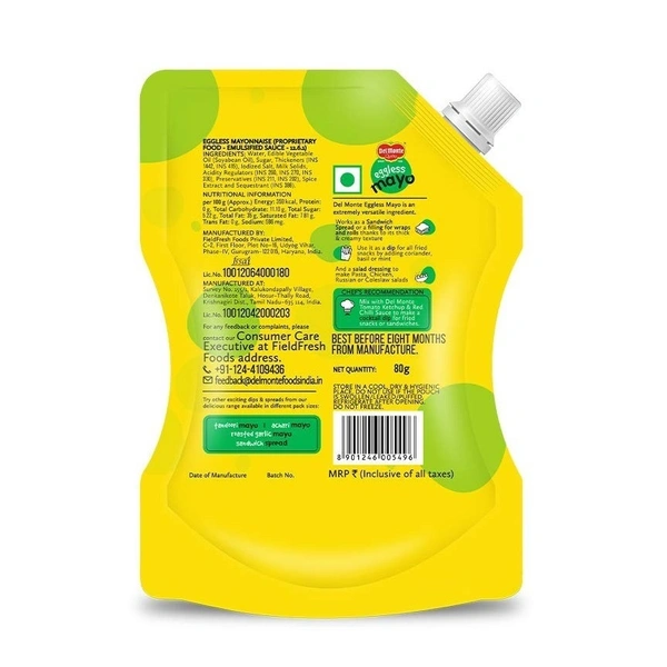 Del Monte Eggless Mayo, 80g - 80g