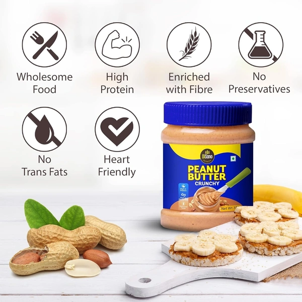 Disano Peanut Butter Crunchy Jar, 350g - 350g