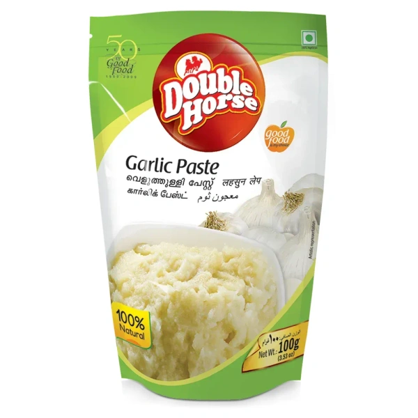 Double Horse Garlic Paste Pouch, 100g - 100g