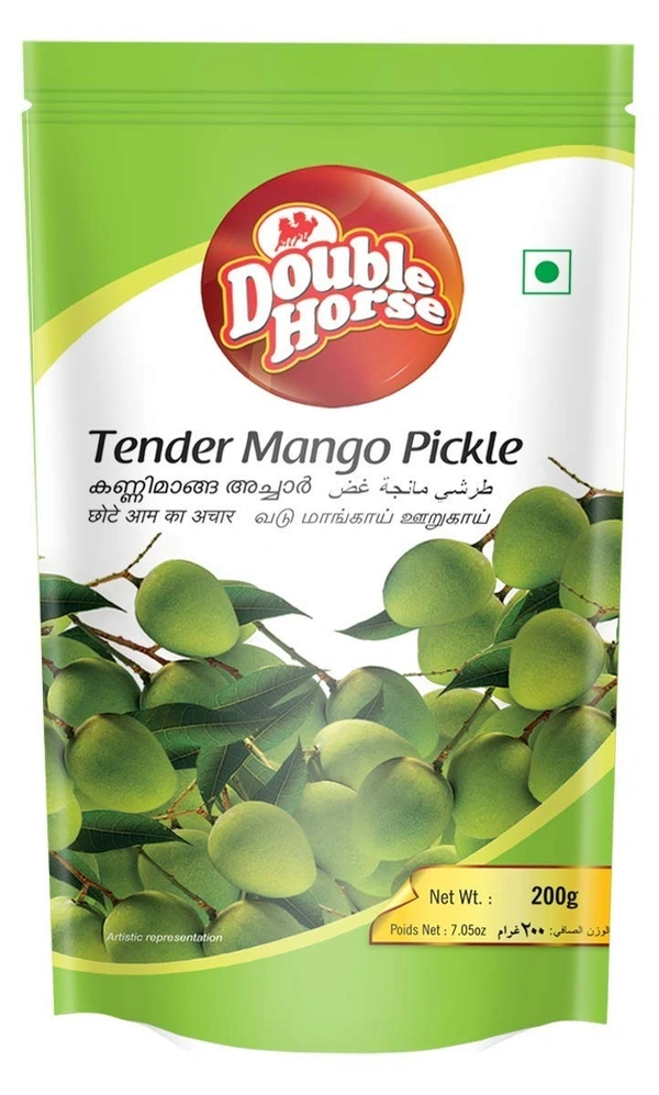 Double Horse Tender Mango Pickle Pouch, 200g - 200g