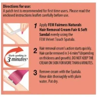Fem Fairness Naturals Hair Removal Cream Fair& Soft Sandal Dry Skin, 40g - 40g