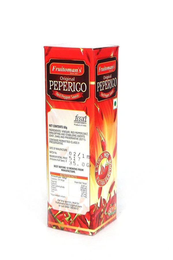 Fruitoman's Peperico Red Pepper Sauce, 60g - 60g