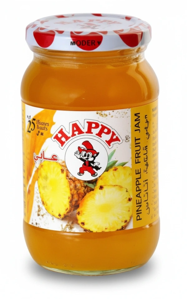 Happy Pineapple Fruit Jam Pet Jar, 500g - 500g