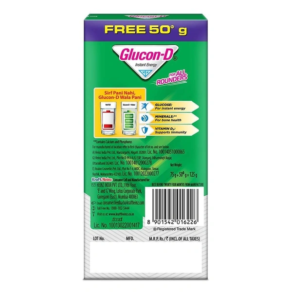 Glucon D Rgeular Instant Energy Orange 125g - 125g