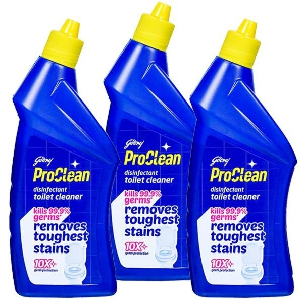 Godrej Pro Clean Disinfectant Toilet Cleaner, 500 ml x 3N - 500 ml x 3N
