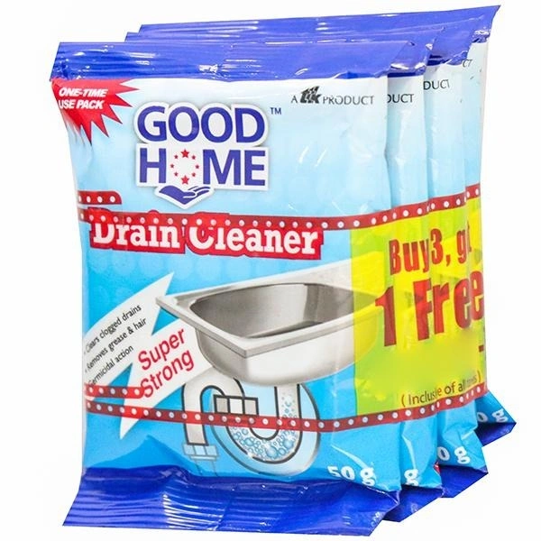 Good Home Drain Cleaner Super Strong Pack of 4x50g, 250g - 250g