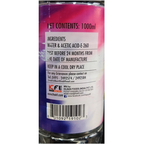 Happy Synthetic Vinegar, 1 ltr - 1 ltr