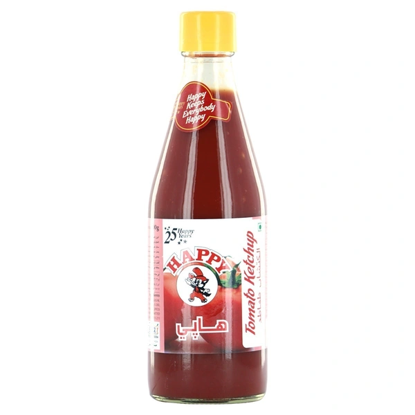 Happy Tomato Ketchup Bottle, 500g - 500g