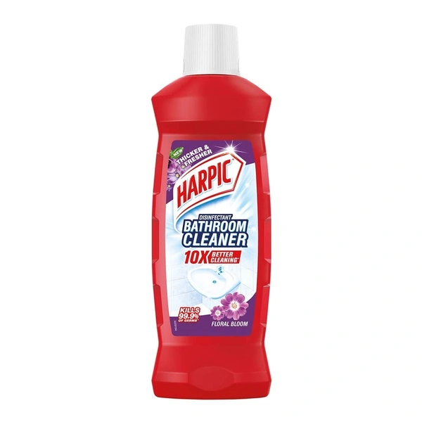 Harpic Disinfectant Floral Bathroom Cleaner Liquid Bottle, 1 ltr - 1 Ltr