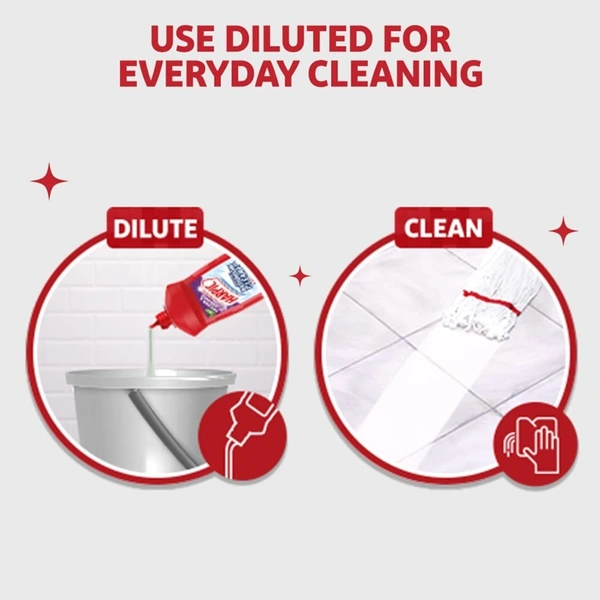 Harpic Disinfectant Floral Bathroom Cleaner Liquid Bottle, 1 ltr - 1 Ltr