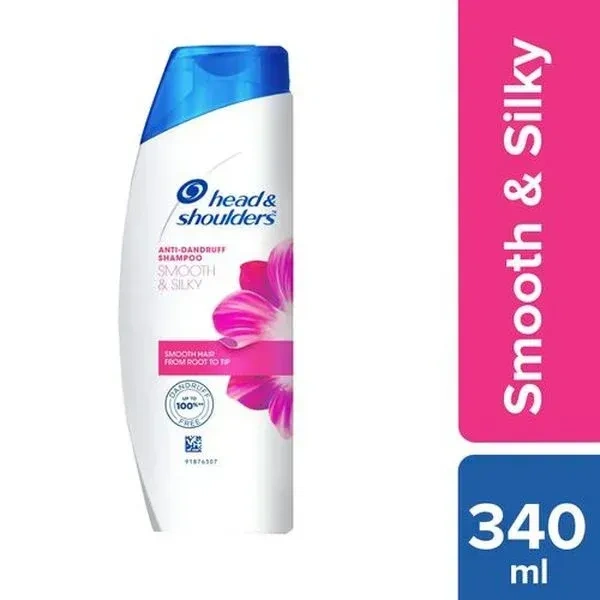 Head & Shoulders Head& Shoulder Shampoo Smooth / Silky Anti Dandruff, 340 ml - 340 ml