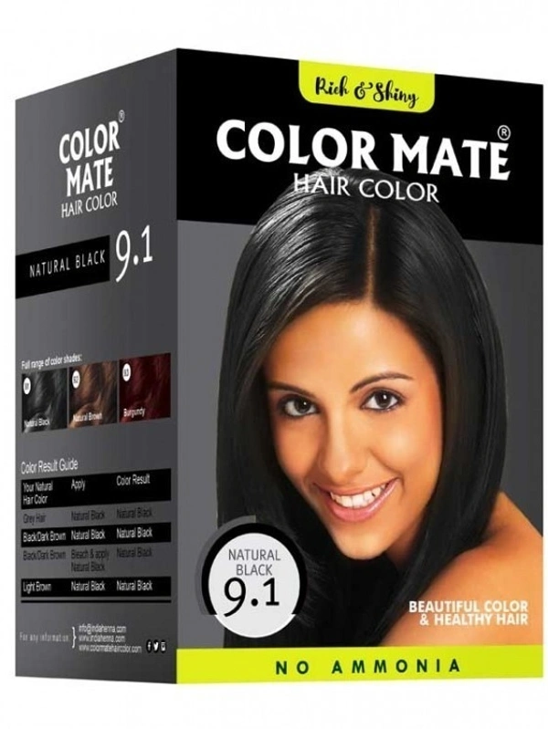 Color Mate Hair Color Natural Black 9.1, 1 pcs - 1 pcs