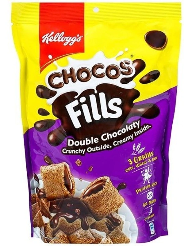 Kellogg's Chocos Fills Double Chocolaty Crunchy Outside Creamy Inside, 180g - 180g