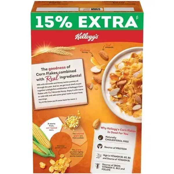 Kellogg's Corn Flakes With Real Almond& Honey Carton, 300g - 300g