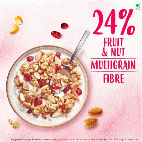 Kellogg's Crunchy Granola Almonds& Canberries, 460g - 460g