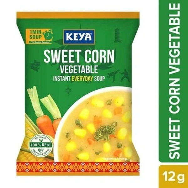 Keya Sweet Corn Veg Soup, 12g - 12g