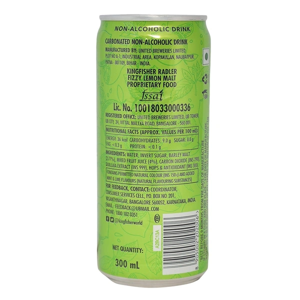 Kingfisher Radler Mint Lime (Non-Alcoholic) - 300 ml - 300ml