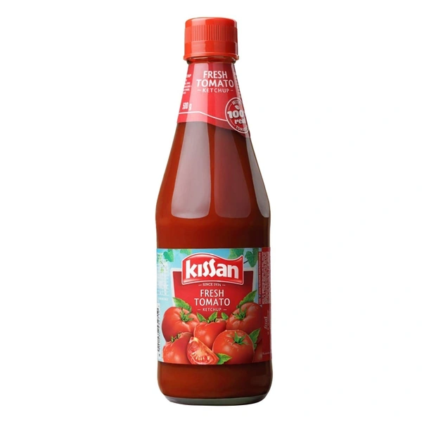 Kissan Fresh Tomato Ketchup Bottle, 500g - 500g