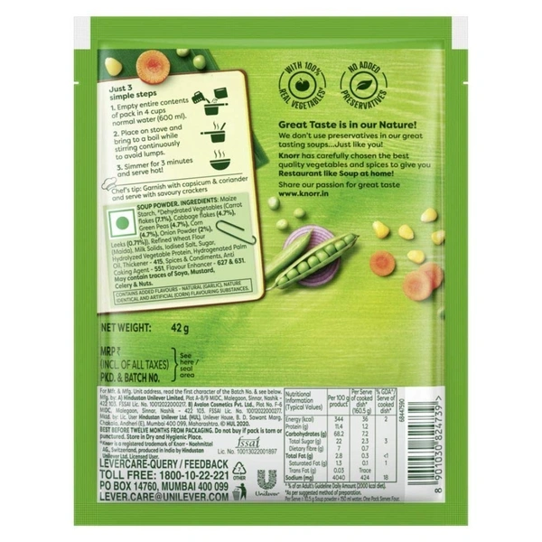 Knorr Classic Mixed Vegetable Soup, 43g - 43g