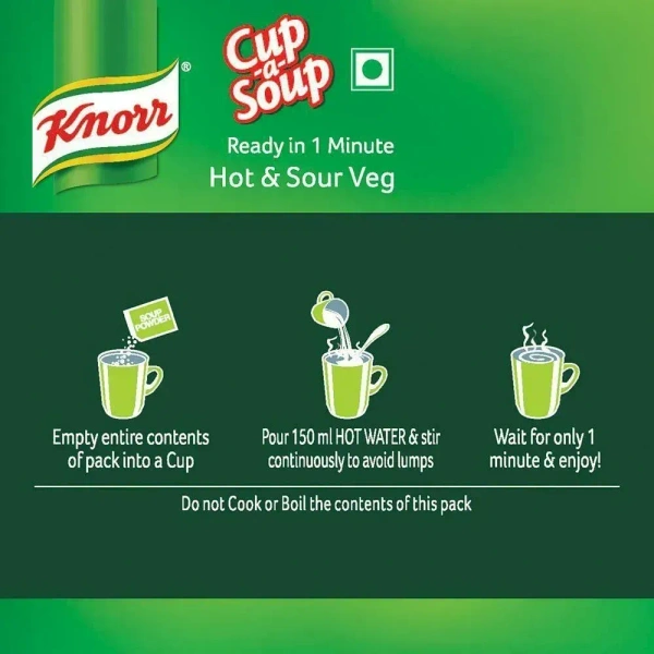 Knorr Instant Cup A Soup Mixed Vegetable Soup Packet, 10g - 10g
