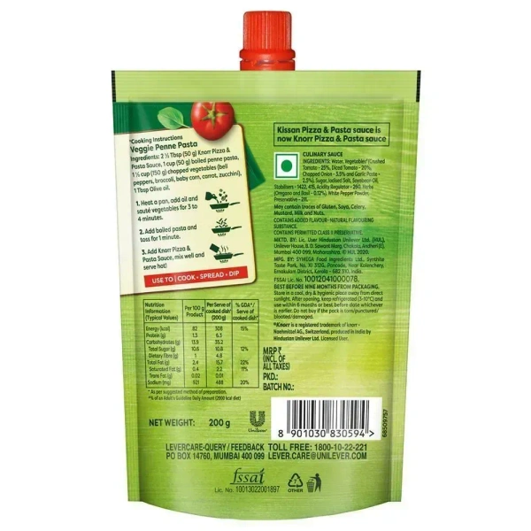 Knorr Pizza& Pasta Sauce Pouch, 200g - 200g