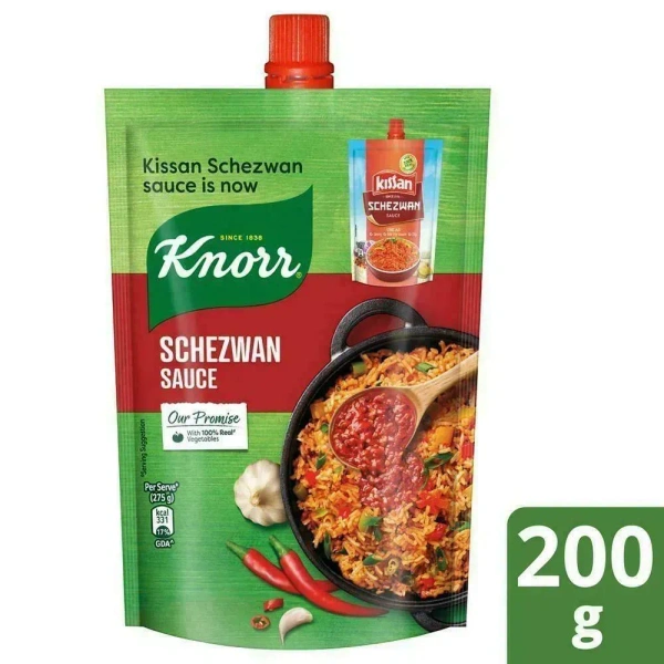 Knorr Schezwan Sauce Pouch, 200g - 200g