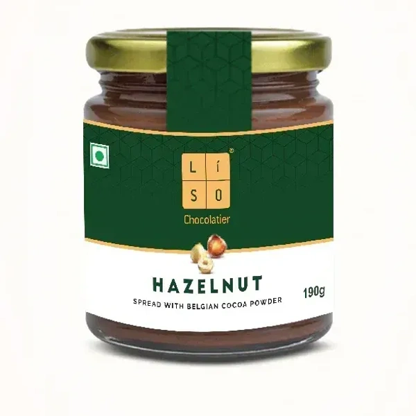 Liso Hazelnut Spread With Belgian Cocoa Powder Jar, 190g - 190g