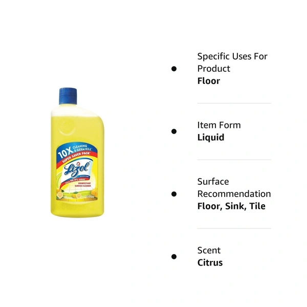 Home Care Lizol 10x Cleaning& Germ Kill Surface Cleaner, 200 ml - 200 ml