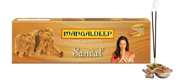 Mangaldeep Flora Sandal Agarbatti (14 Stick), 14 sticks - 14 sticks
