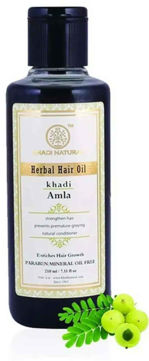 Khadi Herbal Pure Amla Hair Oil Paraben Mineral Oil Free, 210 ml - 210 ml