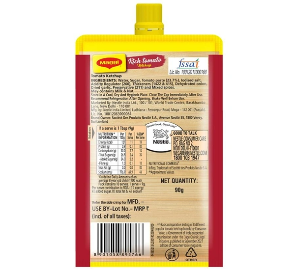 Maggi Rich Tomato Ketchup Pichkoo, 130g - 130g