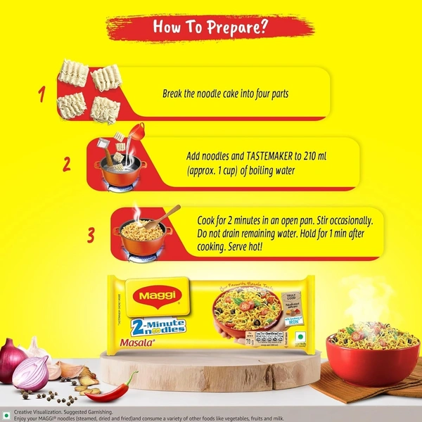 Maggi 2 Minutes Noodles Masala Pouch, 420g - 420g