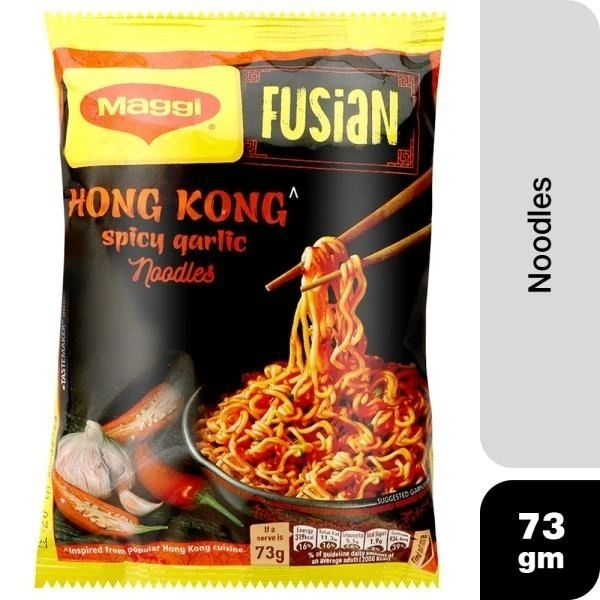 Maggi Fusian Hong kong Spicy Garlic Noodles, 73g - 73g