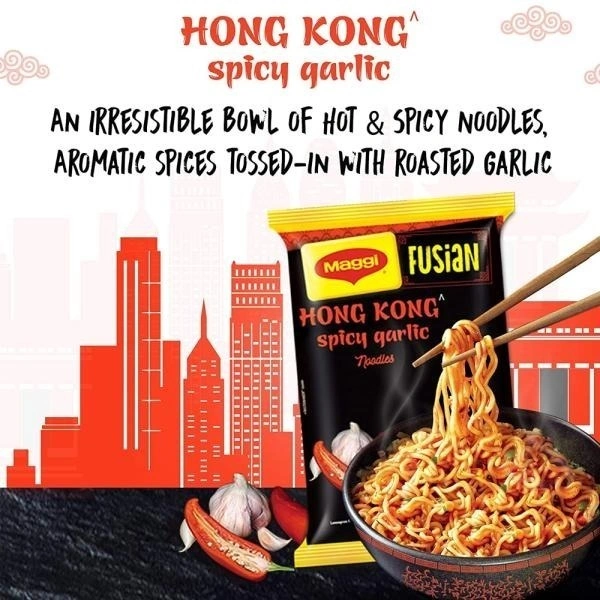 Maggi Fusian Hong kong Spicy Garlic Noodles, 73g - 73g