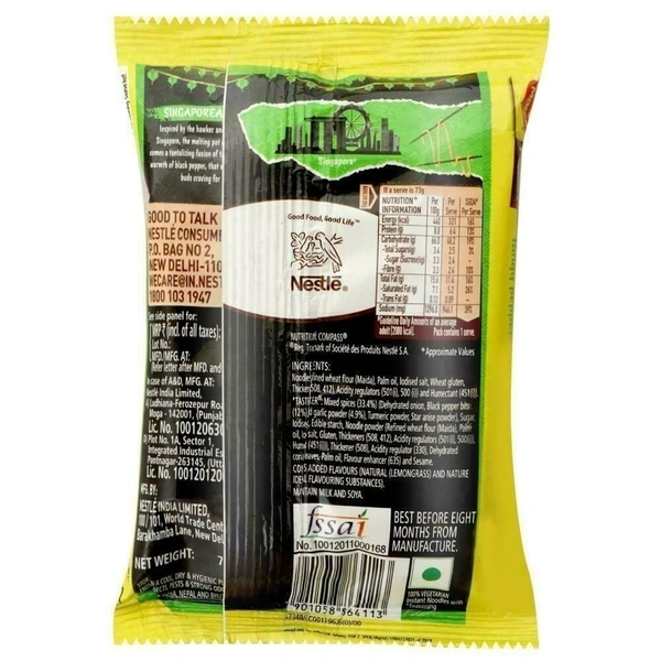Maggi Fusian Singaporean Tangy Pepper Noodles, 70g - 73g