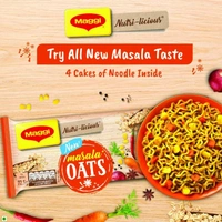 Maggi Oats Noodles Masala Nutri Licious Pack of 4, 290g - 290g