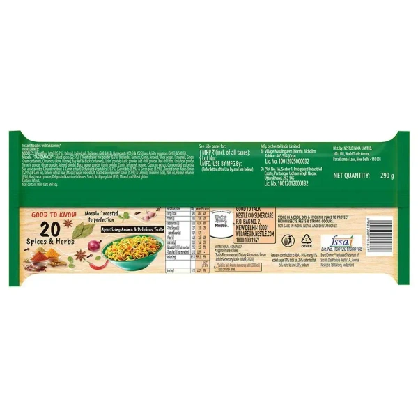 Maggi Veg Atta Noodles Masala Nutri Licious, 290g - 290g