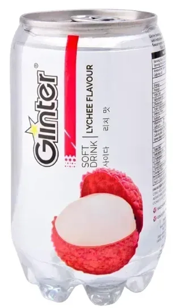 Glinter Sparkling Beverage with Lichee Flavour, 350 ml - 350ml