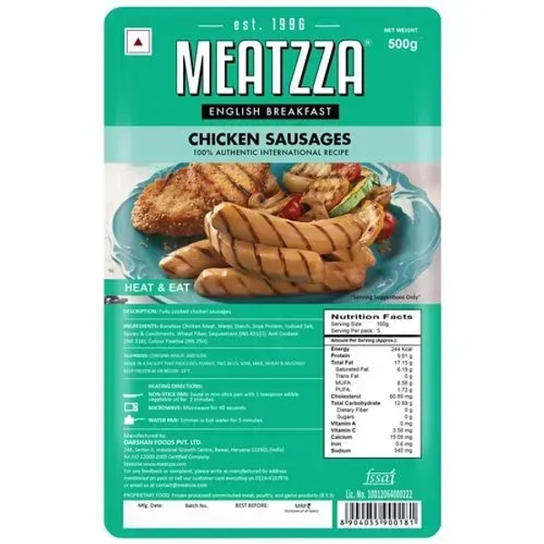 Meatzza Chicken Sausages, 500g - 500g