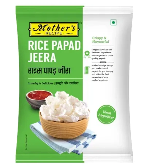 Mothers Rice Pappad Garlic, 100g - 100g