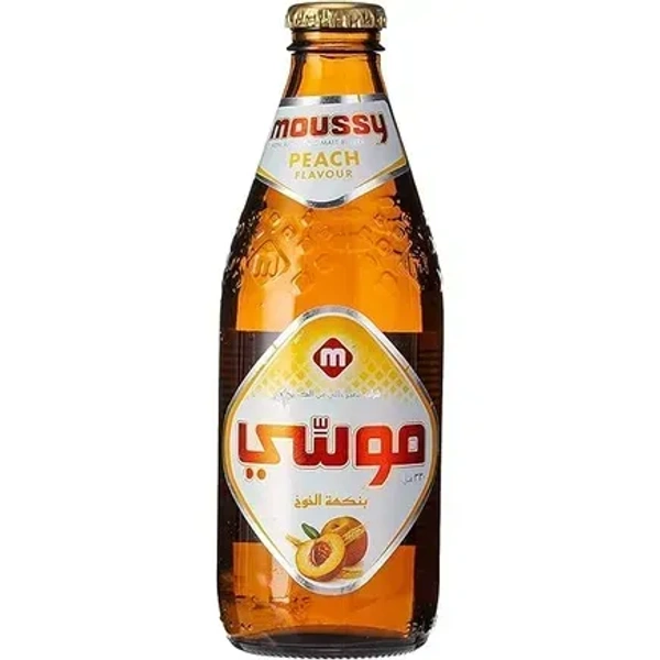 Moussy Peach Flavour Non Alcoholic Malt Beverage, 330 ml