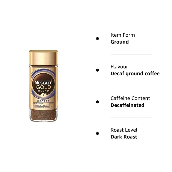 Nescafe Gold Blend Decaf Coffee Jar, 100g - 100g