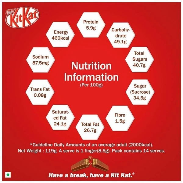Kitkat Nestle Kitkat Share Bag 2 Fingers 7 N x 17g, 119g