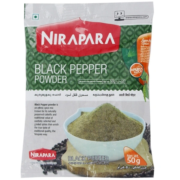 Nirapara Black Pepper Powder, 50g - 50g