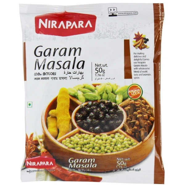 Nirapara Garam Masala Pouch, 50g - 50g