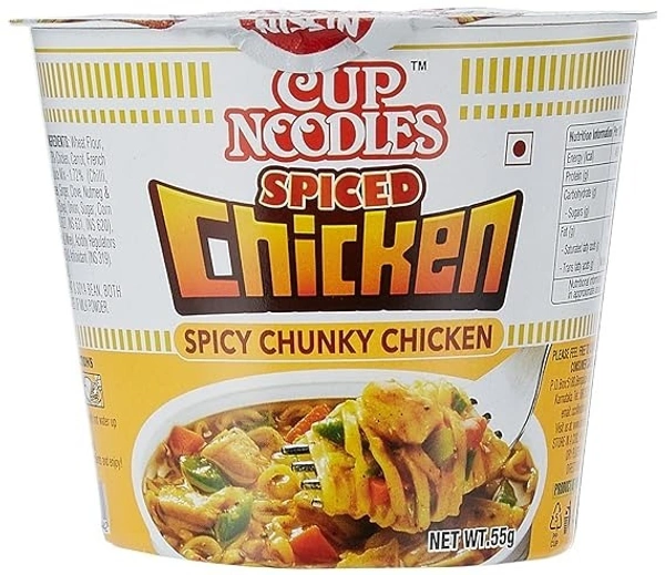 Nissin Cup Noodles Spicy Chunky Chicken, 55g - 55g