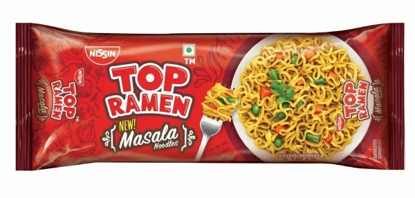 Nissin Top Ramen New Masala Noodles Chicken, 280g - 70g