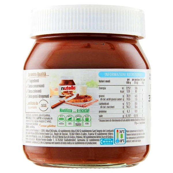 Nutella Hazelnut Spread With Cocoa Jar, 180g - 180g