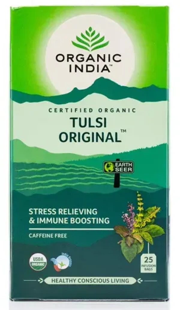 Organic India Green Tea Tulsi Orginal, 25 Bags - 25 Bags
