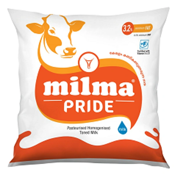Milma Pride - Homogenised Toned Milk, 500ml Pouch - 500ml